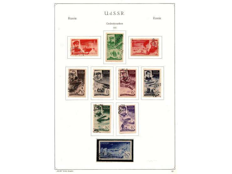 RUSSIA - 1858-1955 collection of used and unused arranged on "KA , BE"  in one album &amp;  overprinted, Perfs. and Imperf. T